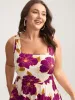 Large Floral Print Pockets Midi Dress sold by Bloomchic