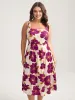 Large Floral Print Pockets Midi Dress sold by Bloomchic