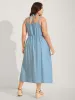 Lace Spliced Pleated Solid Midi Dress sold by Bloomchic