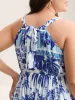 Garden Print Stretchy Waist Pockets Midi Dress sold by Bloomchic