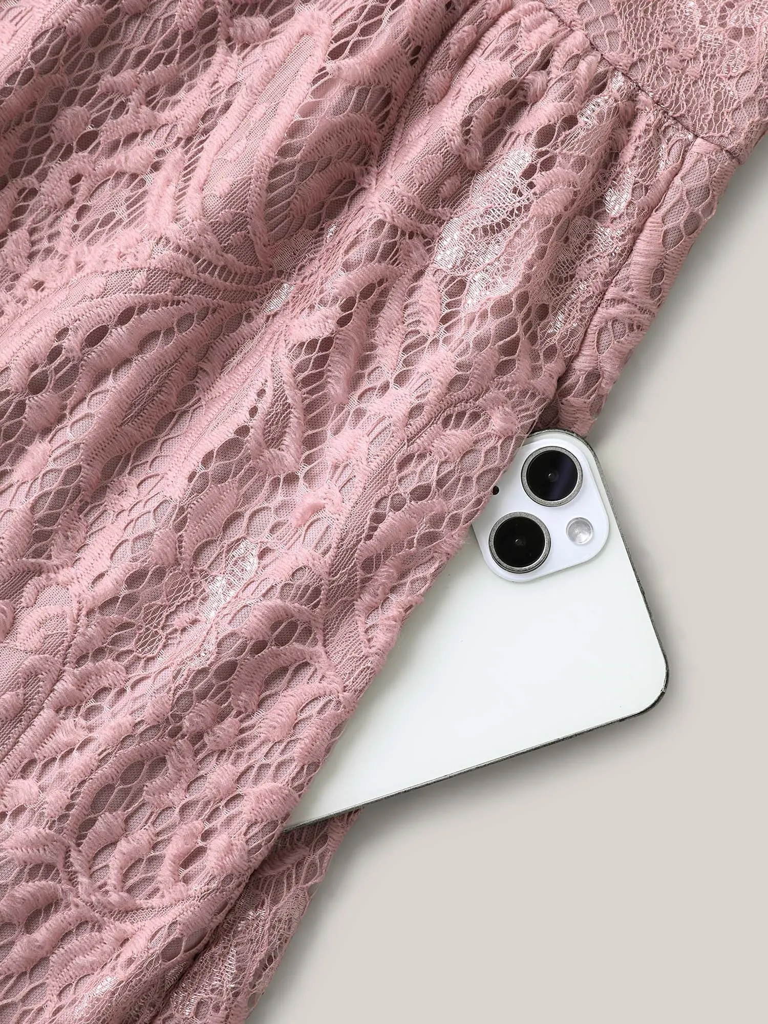 Lace Side Slit Cami Midi Dress sold by Bloomchic product image thumbnail 5