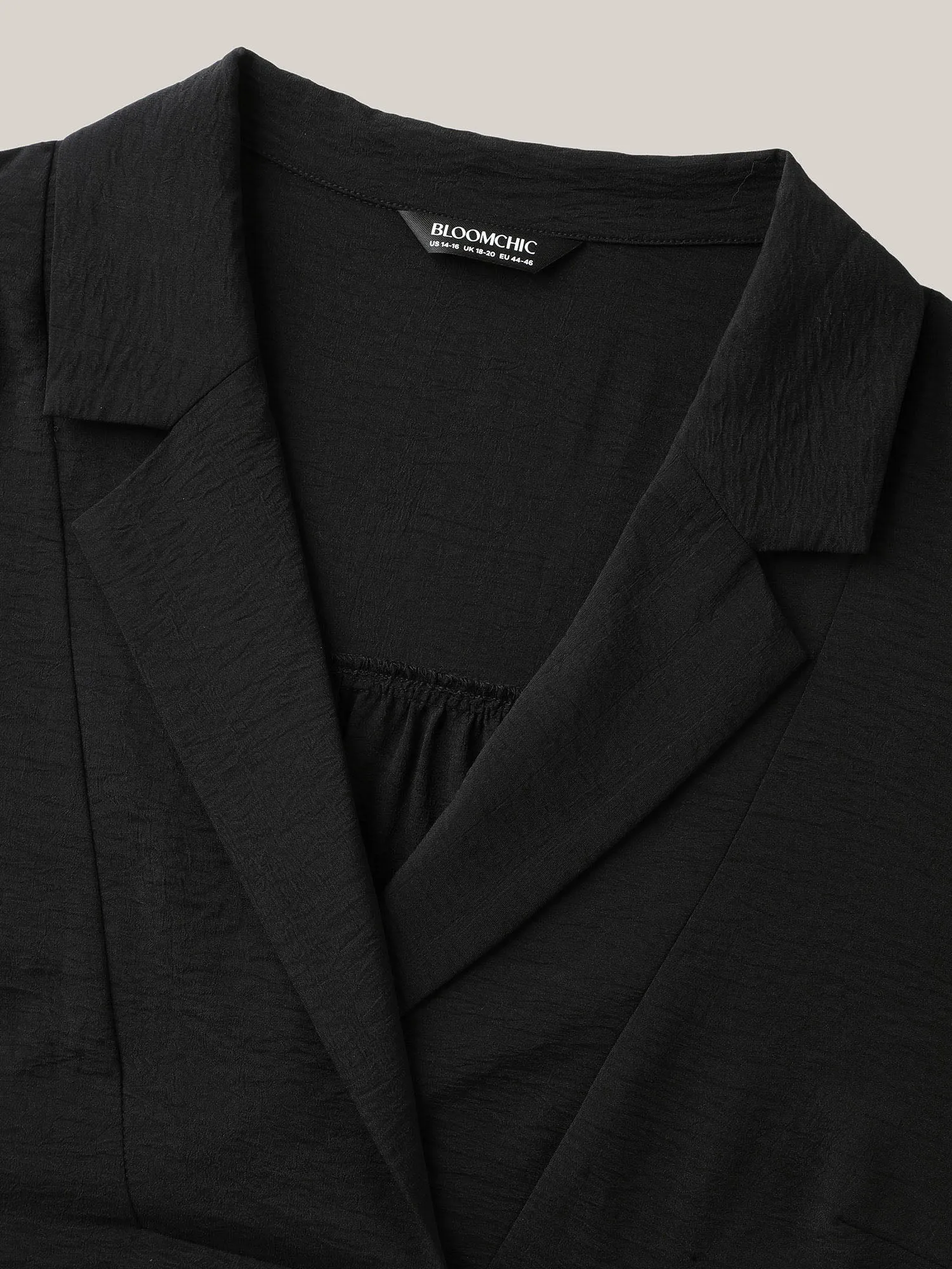 Tab Sleeve Blazer Collar Blouse sold by Bloomchic product image thumbnail 5