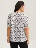 Leopard Print Split Neck Blouse sold by Bloomchic