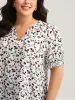 Leopard Print Split Neck Blouse sold by Bloomchic