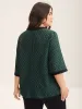 Geometric Print Color Contrast Blouse sold by Bloomchic