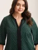 Geometric Print Color Contrast Blouse sold by Bloomchic