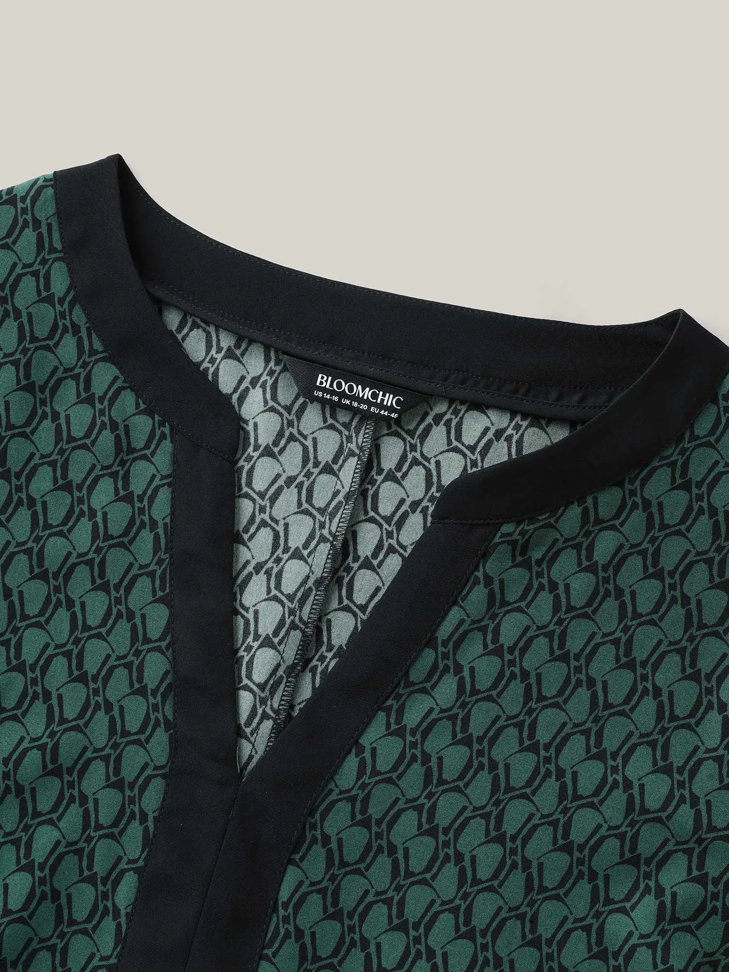 Geometric Print Color Contrast Blouse sold by Bloomchic product image thumbnail 5