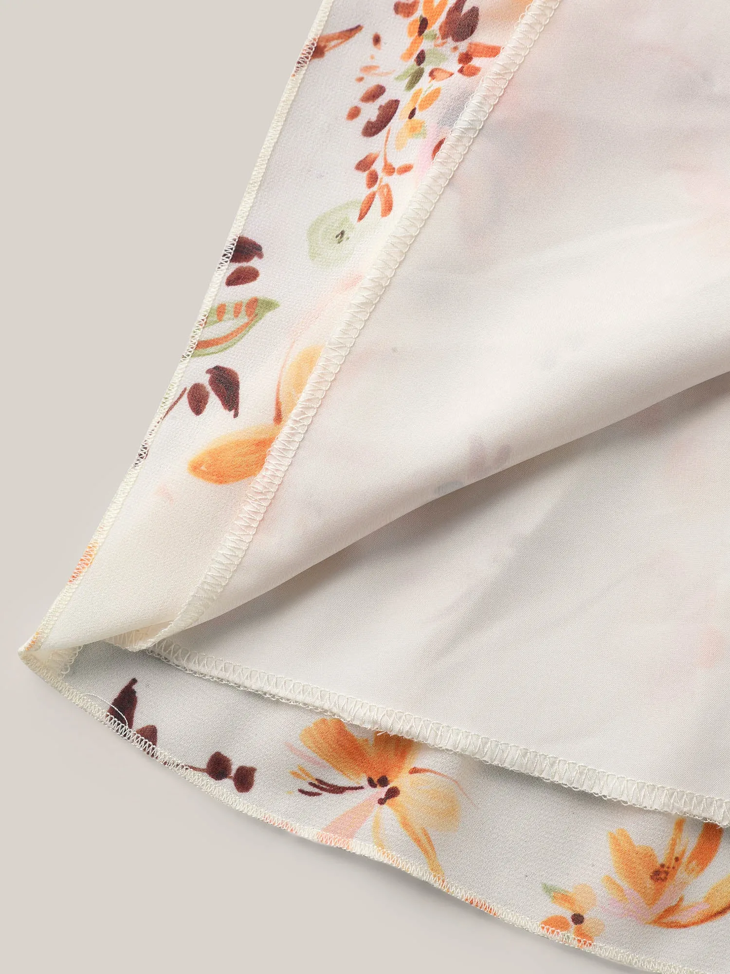 Floral Chiffon Ruffled Tie Blouse sold by Bloomchic product image thumbnail 5