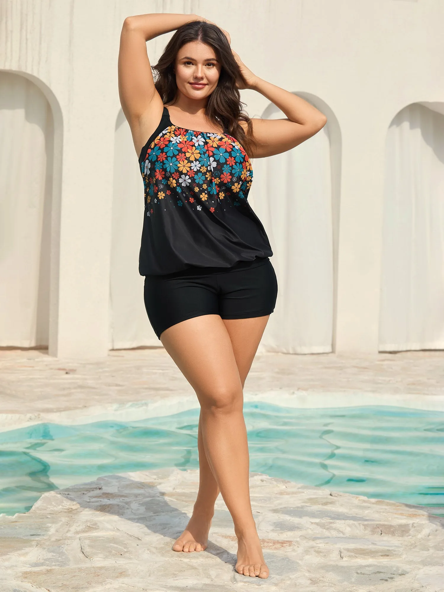 Floral Print Cut-Out Swim Top sold by Bloomchic product image thumbnail 3