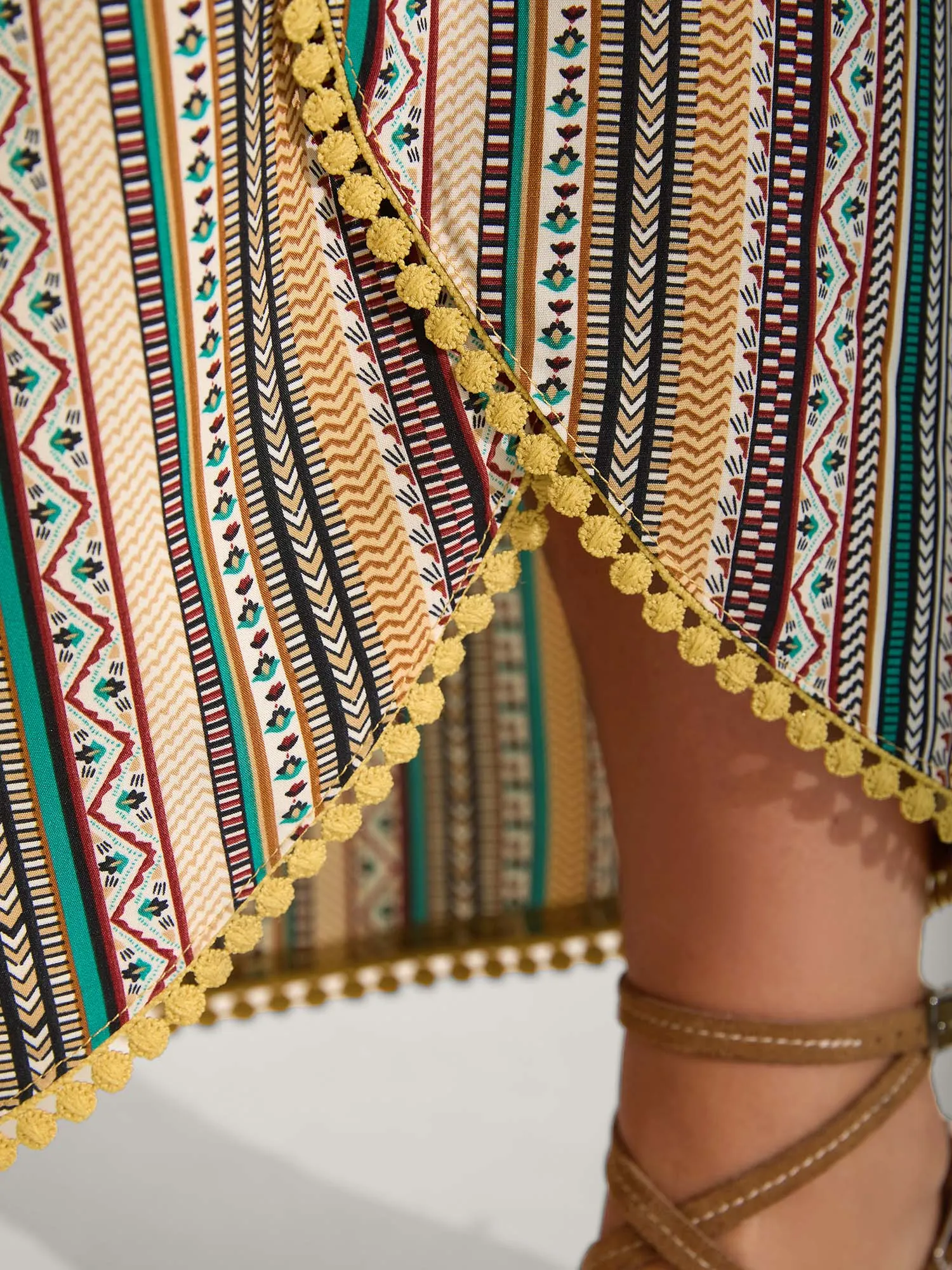 Split Asymmetrical Hem Boho Pants sold by Bloomchic product image thumbnail 4