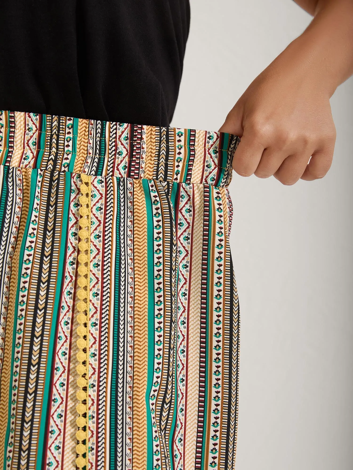 Split Asymmetrical Hem Boho Pants sold by Bloomchic product image thumbnail 2