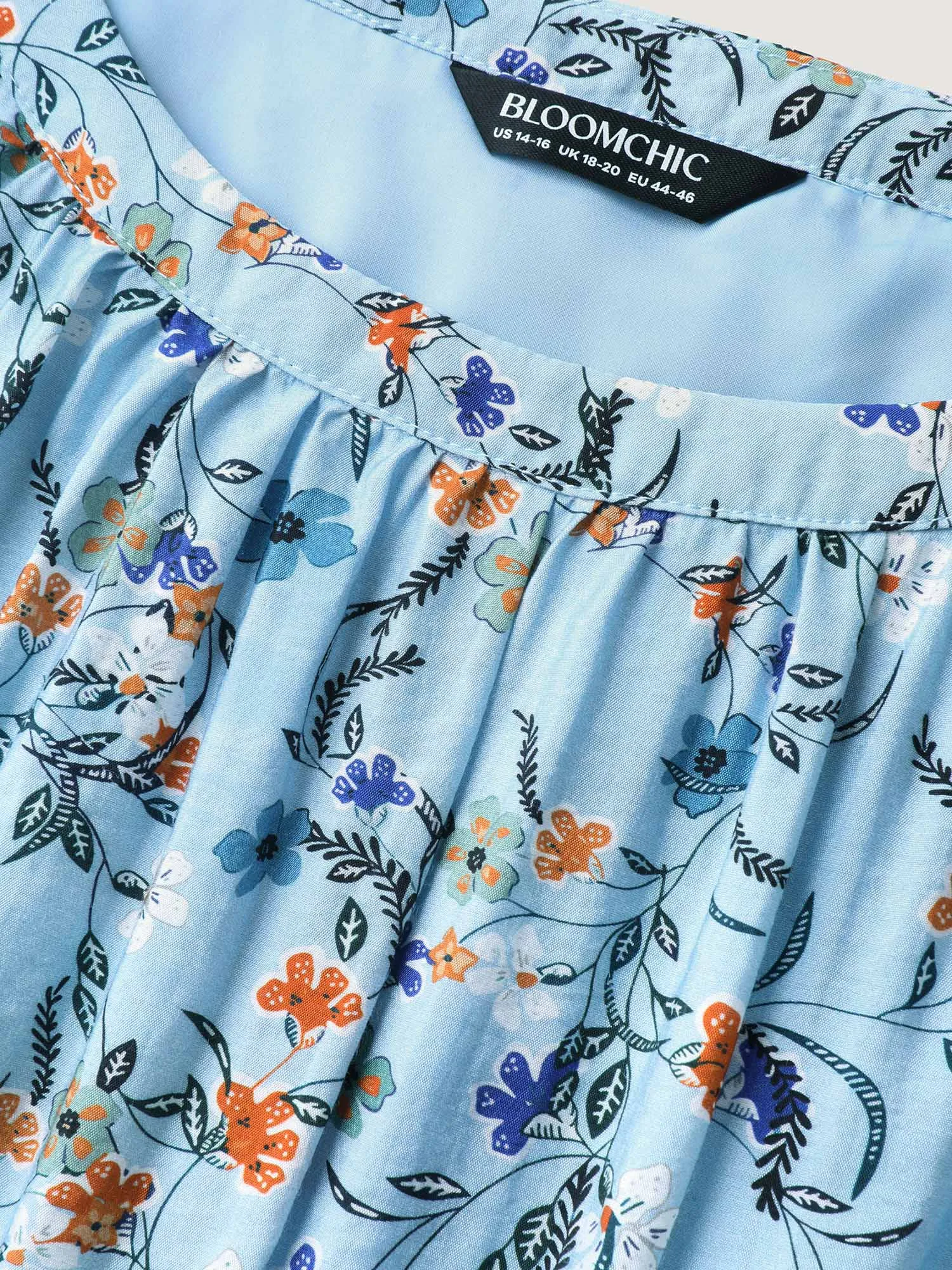 Floral Print Halter Neck Tiered Midi Dress sold by Bloomchic product image thumbnail 5