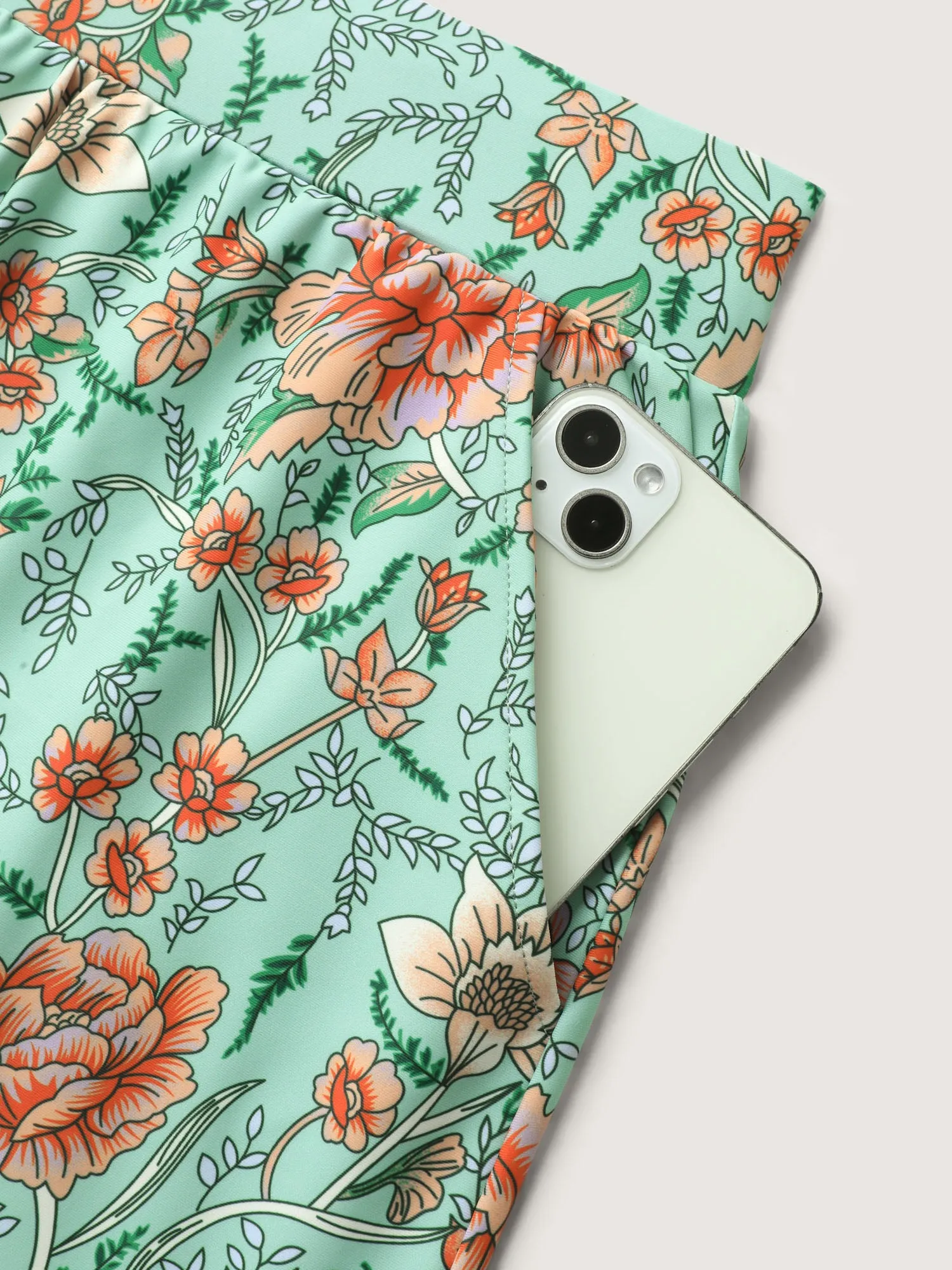 Breezy Floral Print Pockets Swim Bottoms sold by Bloomchic product image thumbnail 5