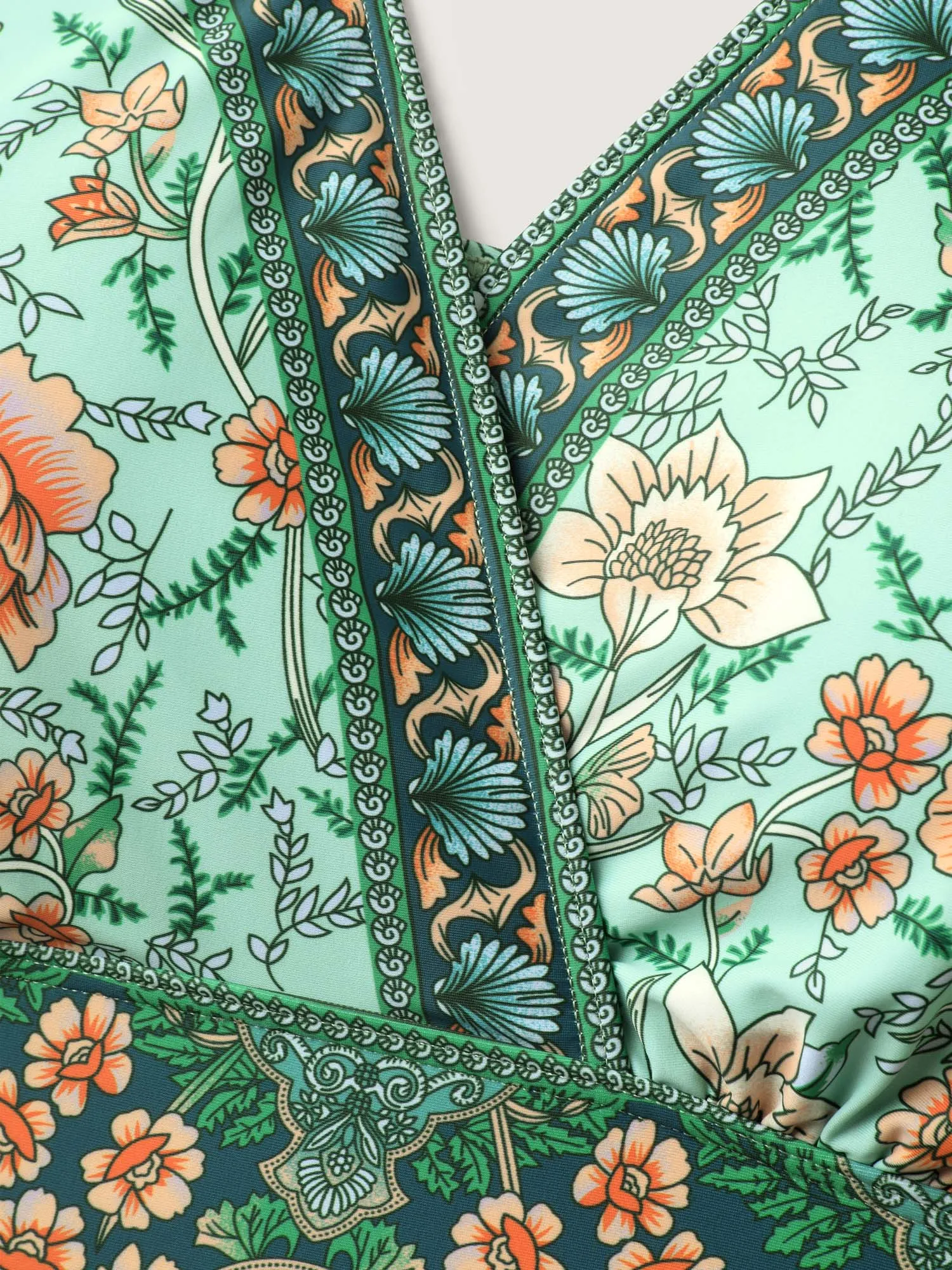 Breezy Floral Print Ruffled Swim Top sold by Bloomchic product image thumbnail 5