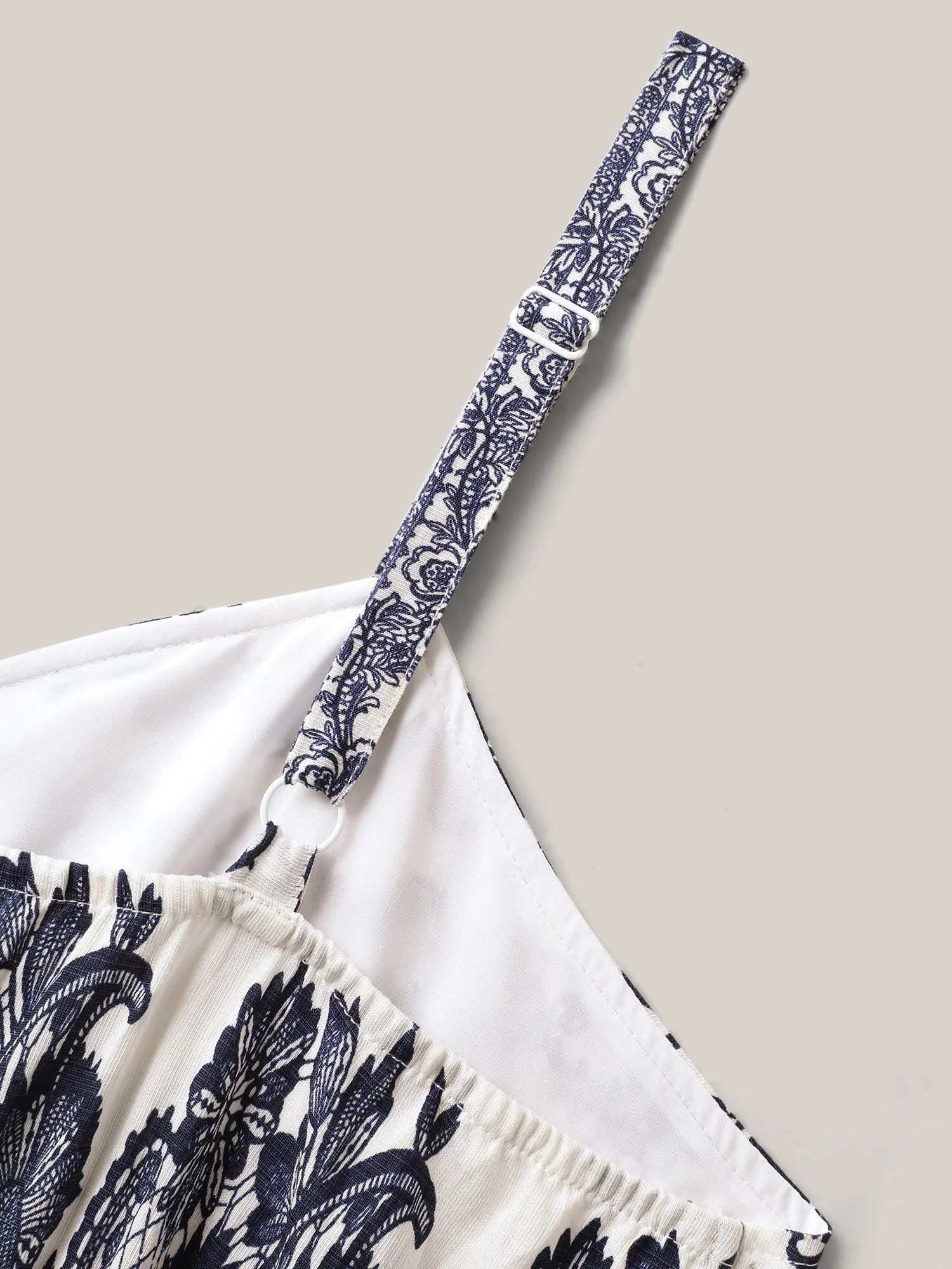 Boho Print Shirred Cami Midi Dress sold by Bloomchic product image thumbnail 5