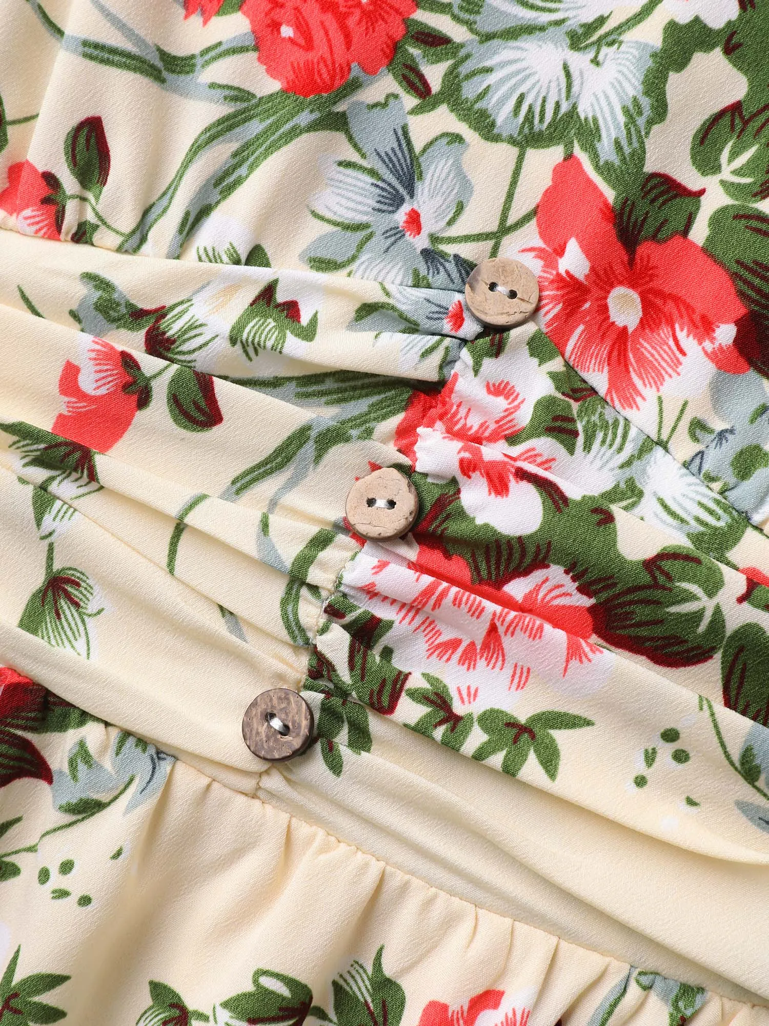 Floral Pleated Waist Pockets Midi Dress sold by Bloomchic product image thumbnail 5