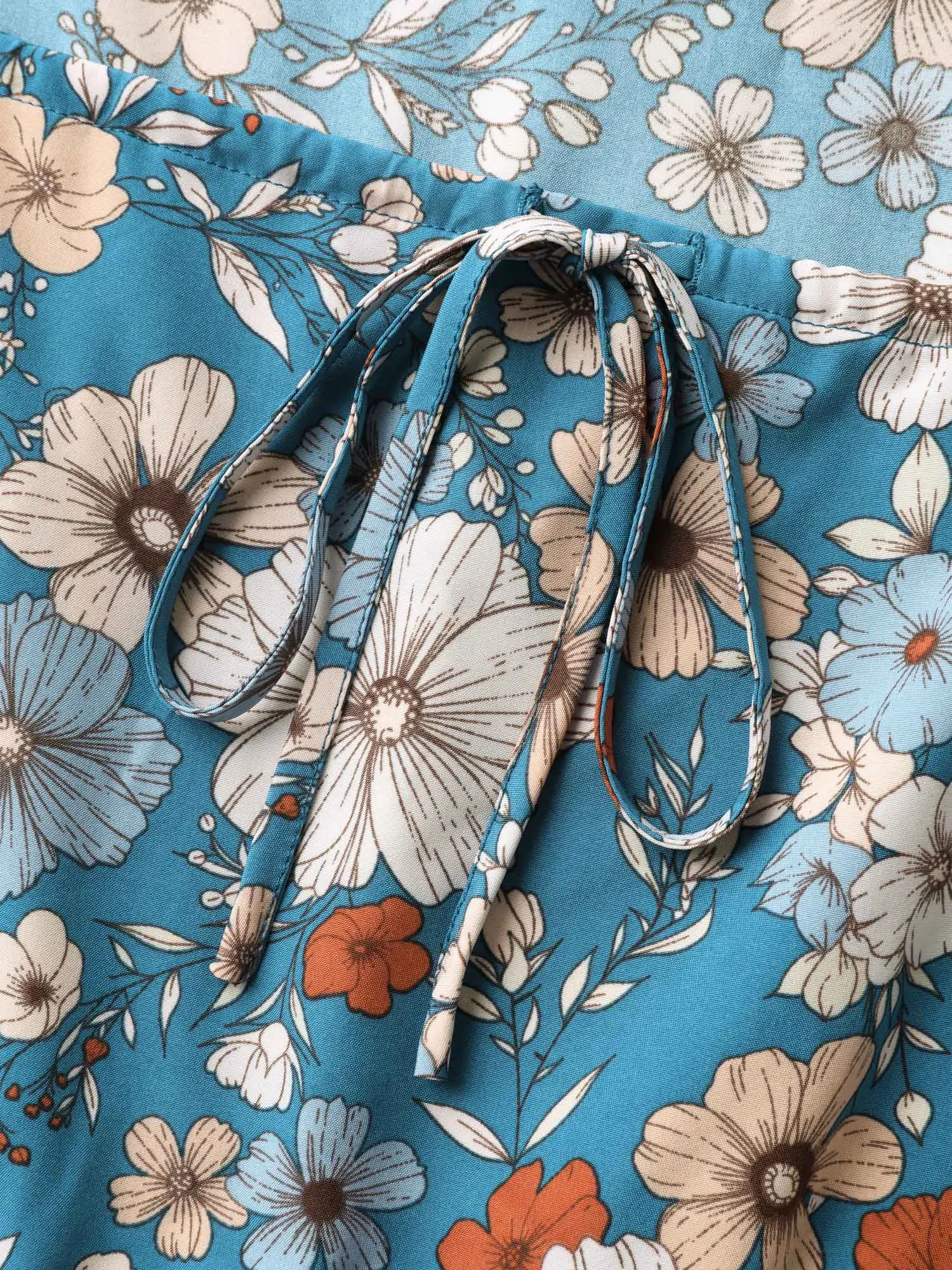 Floral Print Shirred Waist Midi Dress sold by Bloomchic product image thumbnail 5