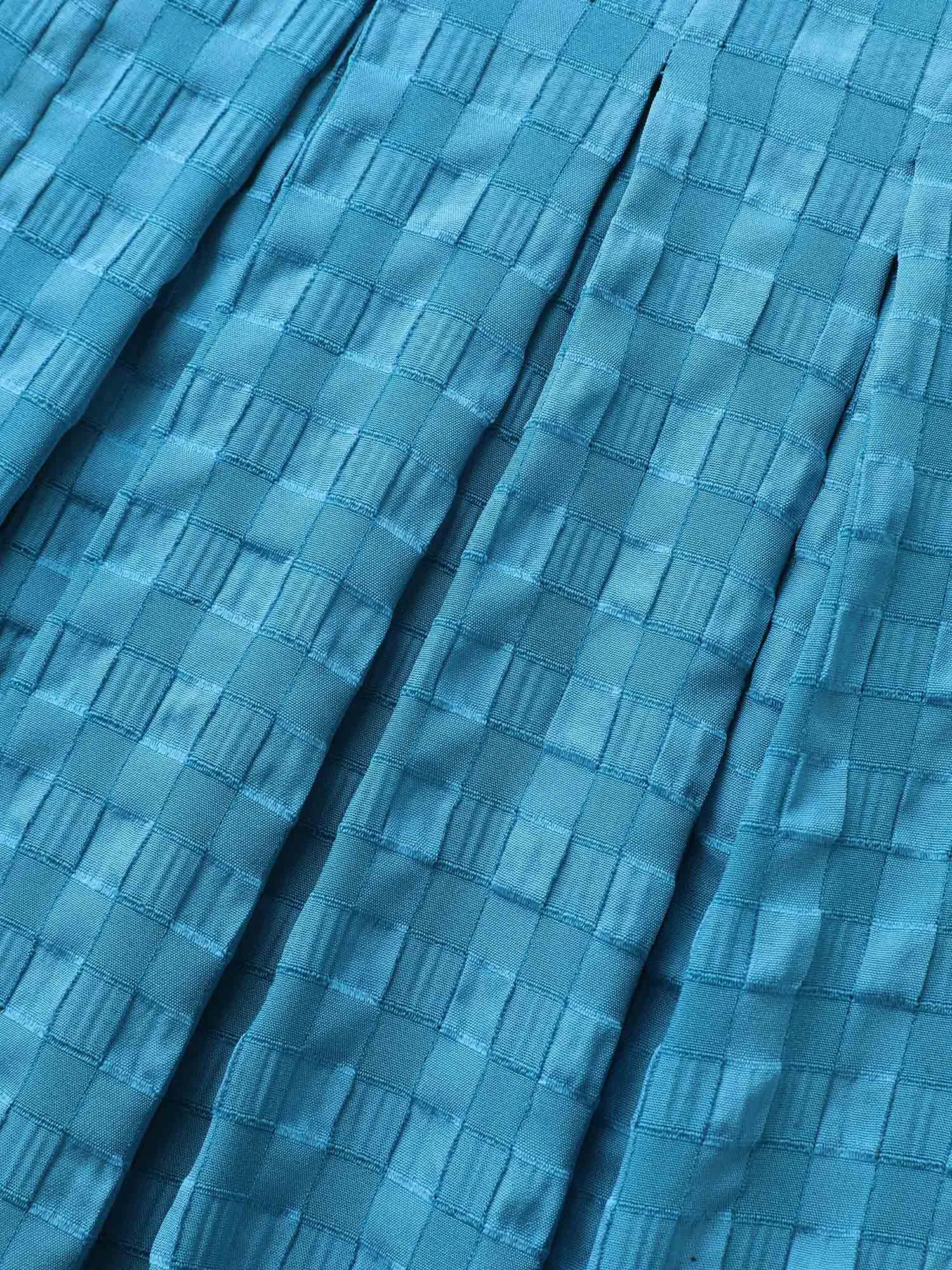 Textured Plaid Pleated Cami Jumpsuit sold by Bloomchic product image thumbnail 5