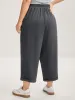 Rolled Hem Drawstring Straight-Leg Pants sold by Bloomchic