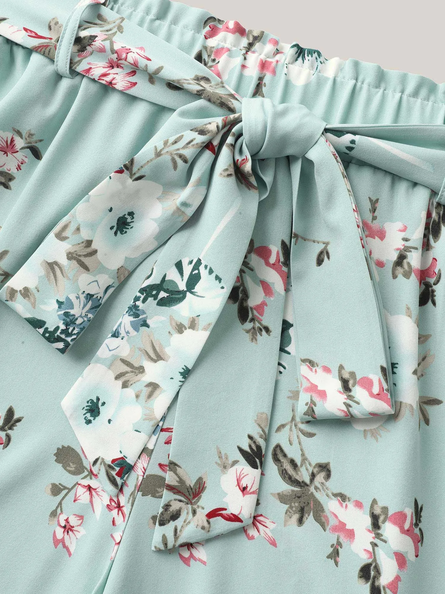 Fresh Floral Print Belted Shorts sold by Bloomchic product image thumbnail 5