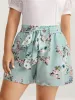 Fresh Floral Print Belted Shorts sold by Bloomchic