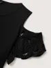 Sleeve Cut-Out Cold-Shoulder T-Shirt sold by Bloomchic