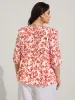 Sunkissed Florals Ruffled Trim Blouse sold by Bloomchic