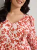 Sunkissed Florals Ruffled Trim Blouse sold by Bloomchic