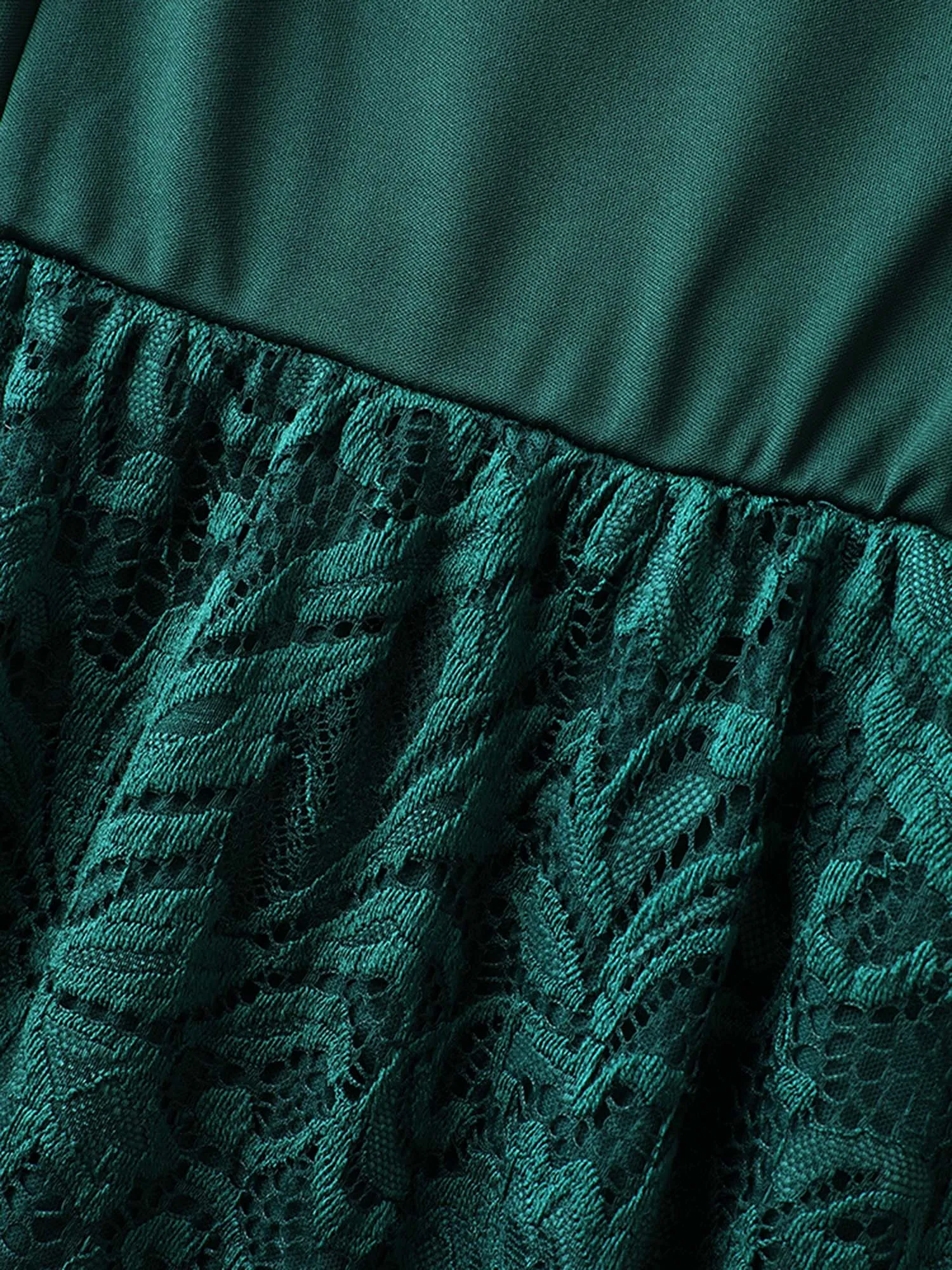 Sculpted Lace Stretchy Waist Midi Dress sold by Bloomchic product image thumbnail 5