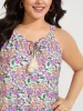 Floral Print Neck Tassels Tank Top sold by Bloomchic