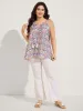 Floral Print Neck Tassels Tank Top sold by Bloomchic