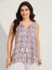 Floral Print Neck Tassels Tank Top sold by Bloomchic