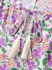 Floral Print Neck Tassels Tank Top sold by Bloomchic