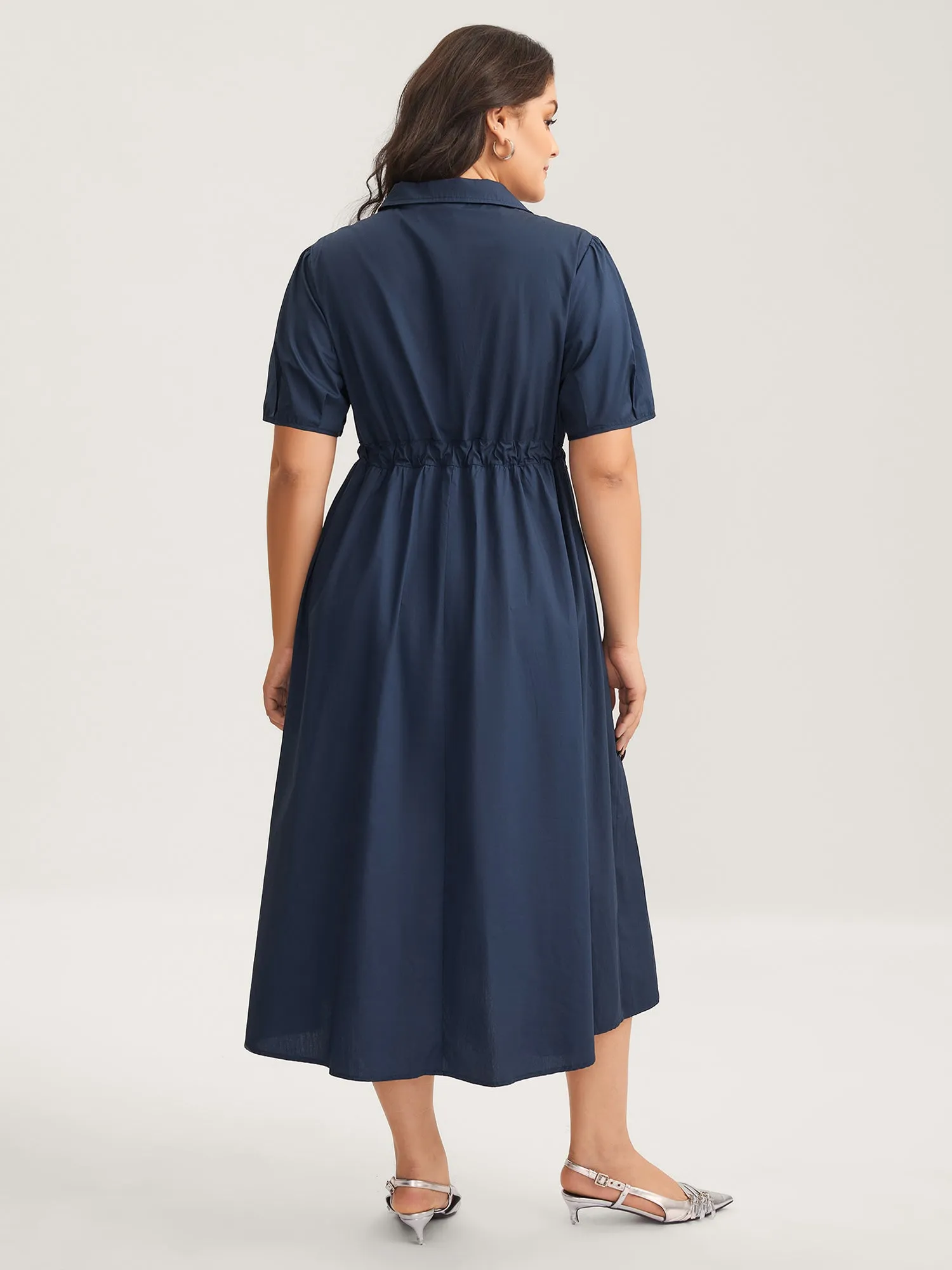 Pure Cotton Glide Lock Zipper Midi Dress sold by Bloomchic product image thumbnail 4