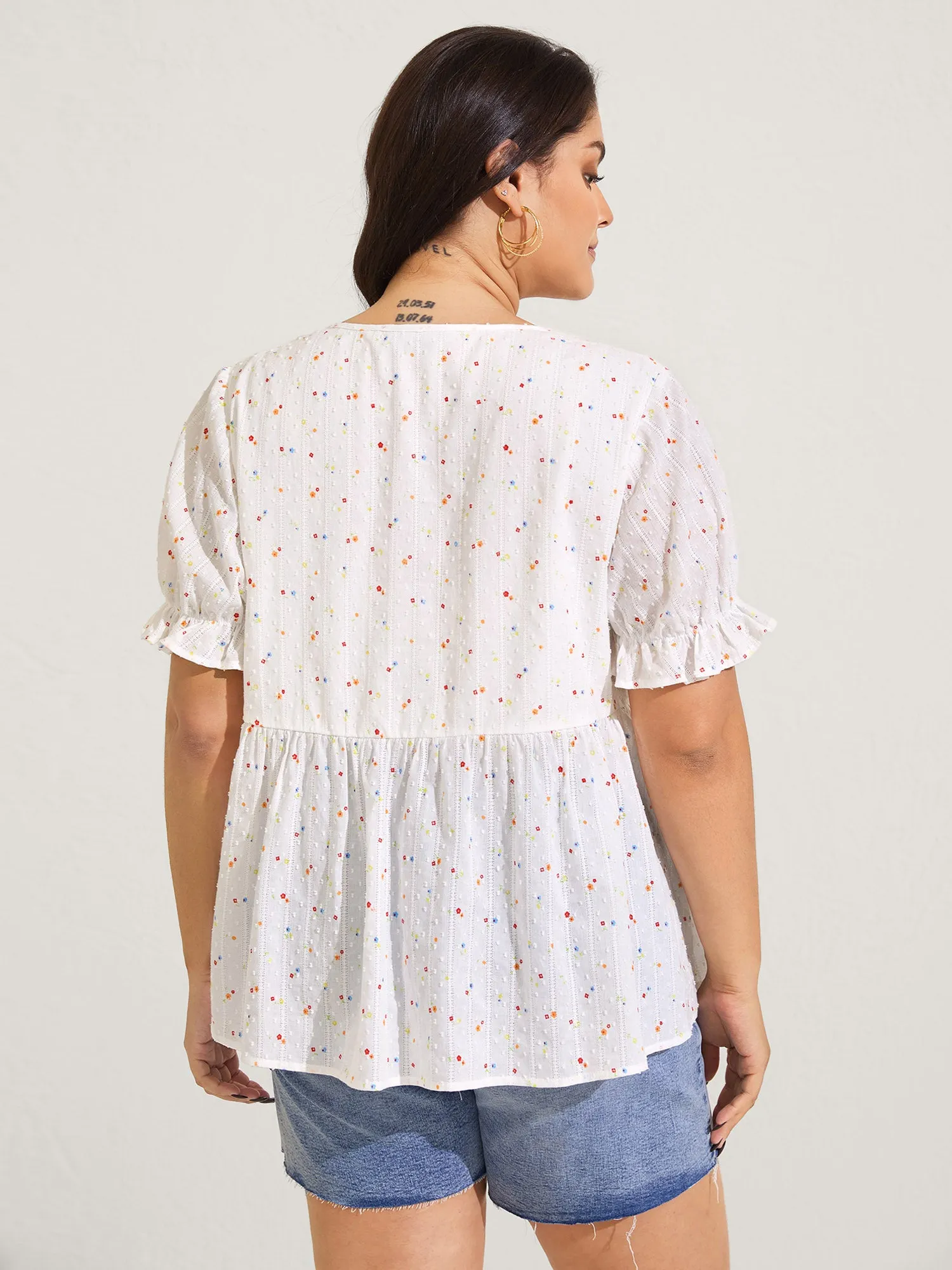 Cotton Colorful Embroidered Tassels Solid Blouse sold by Bloomchic product image thumbnail 4