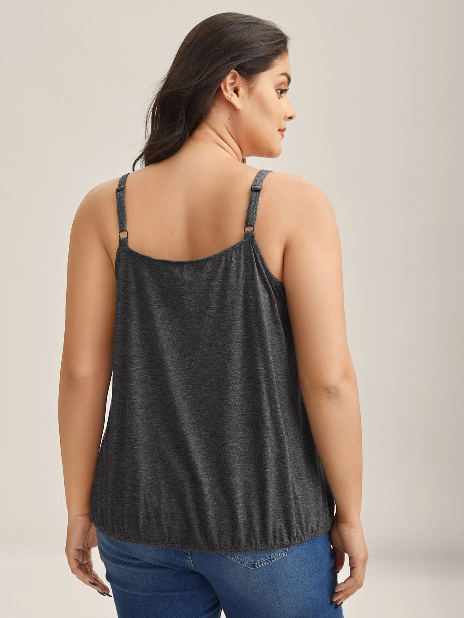 Supersoft Stretchy Neck Cut-Out Tank Top sold by Bloomchic product image thumbnail 3