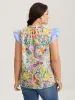 Pure Cotton Floral Turtleneck Blouse sold by Bloomchic