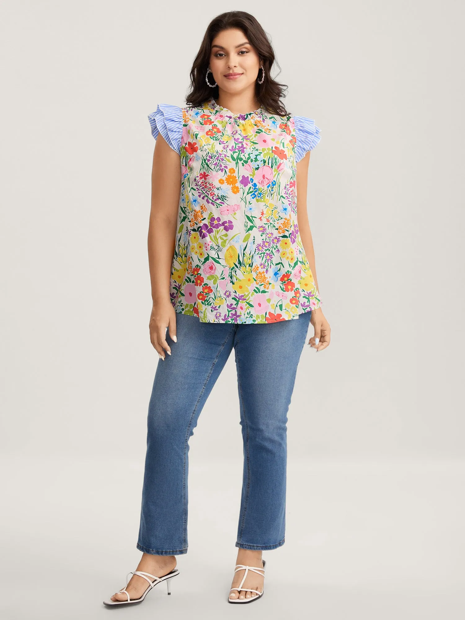 Pure Cotton Floral Turtleneck Blouse sold by Bloomchic product image thumbnail 3