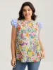 Pure Cotton Floral Turtleneck Blouse sold by Bloomchic