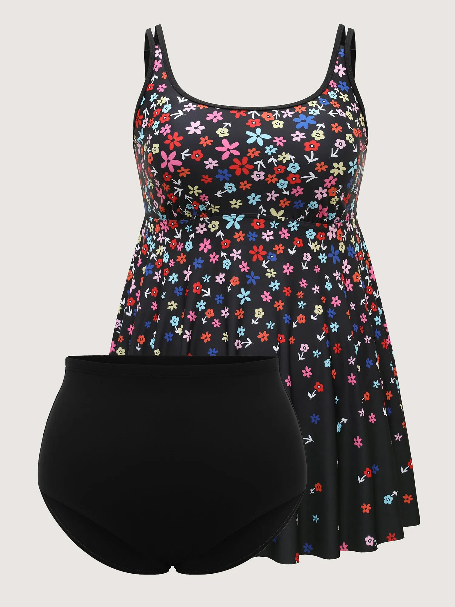 Florals Everywhere Fit and Flare Swim Dress sold by Bloomchic product image thumbnail 5