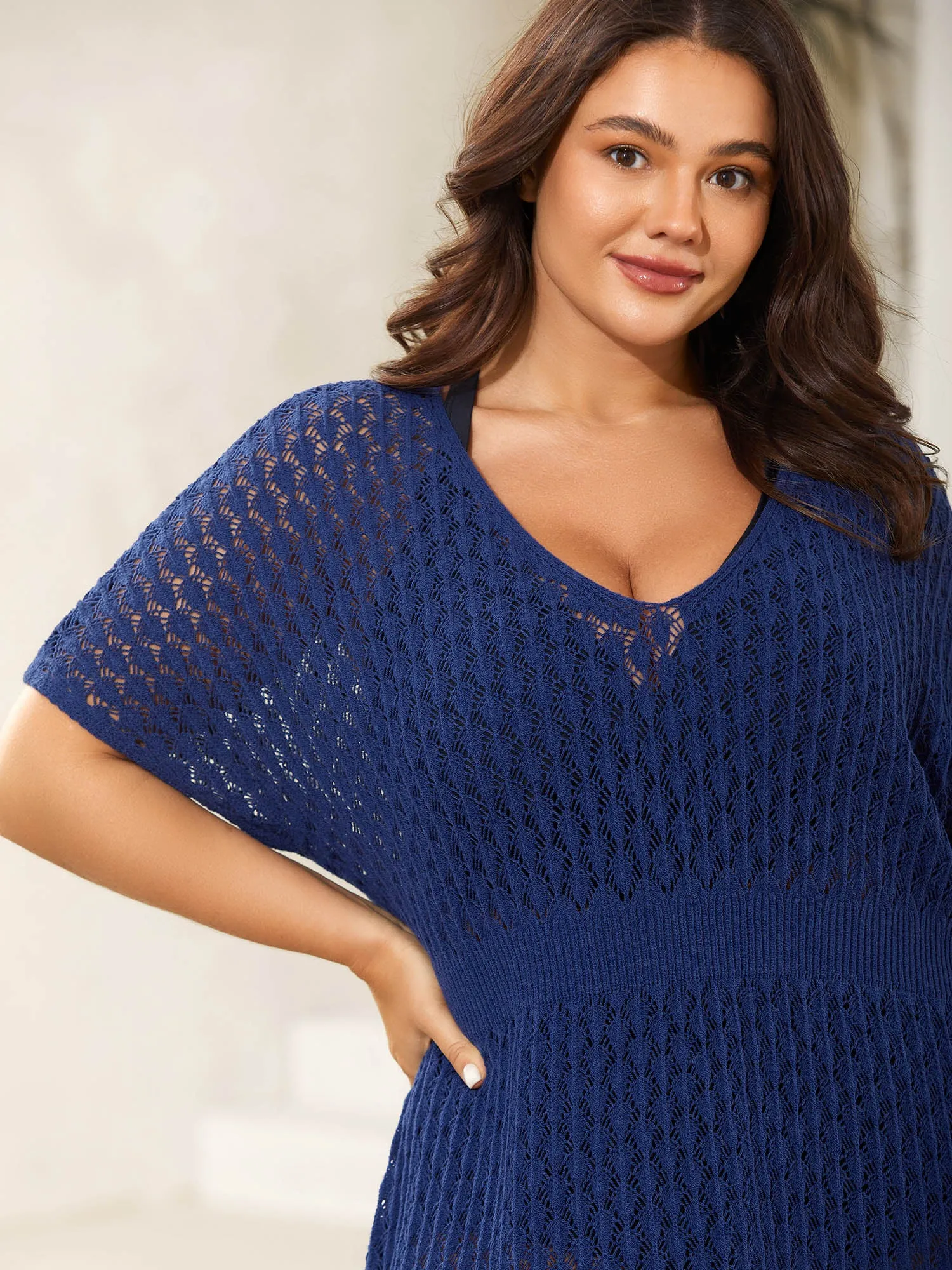 Crochet Waist-Defining Swim Cover-Up sold by Bloomchic product image thumbnail 4