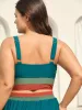 Colorful Hem Scoop Neck Swim Top sold by Bloomchic