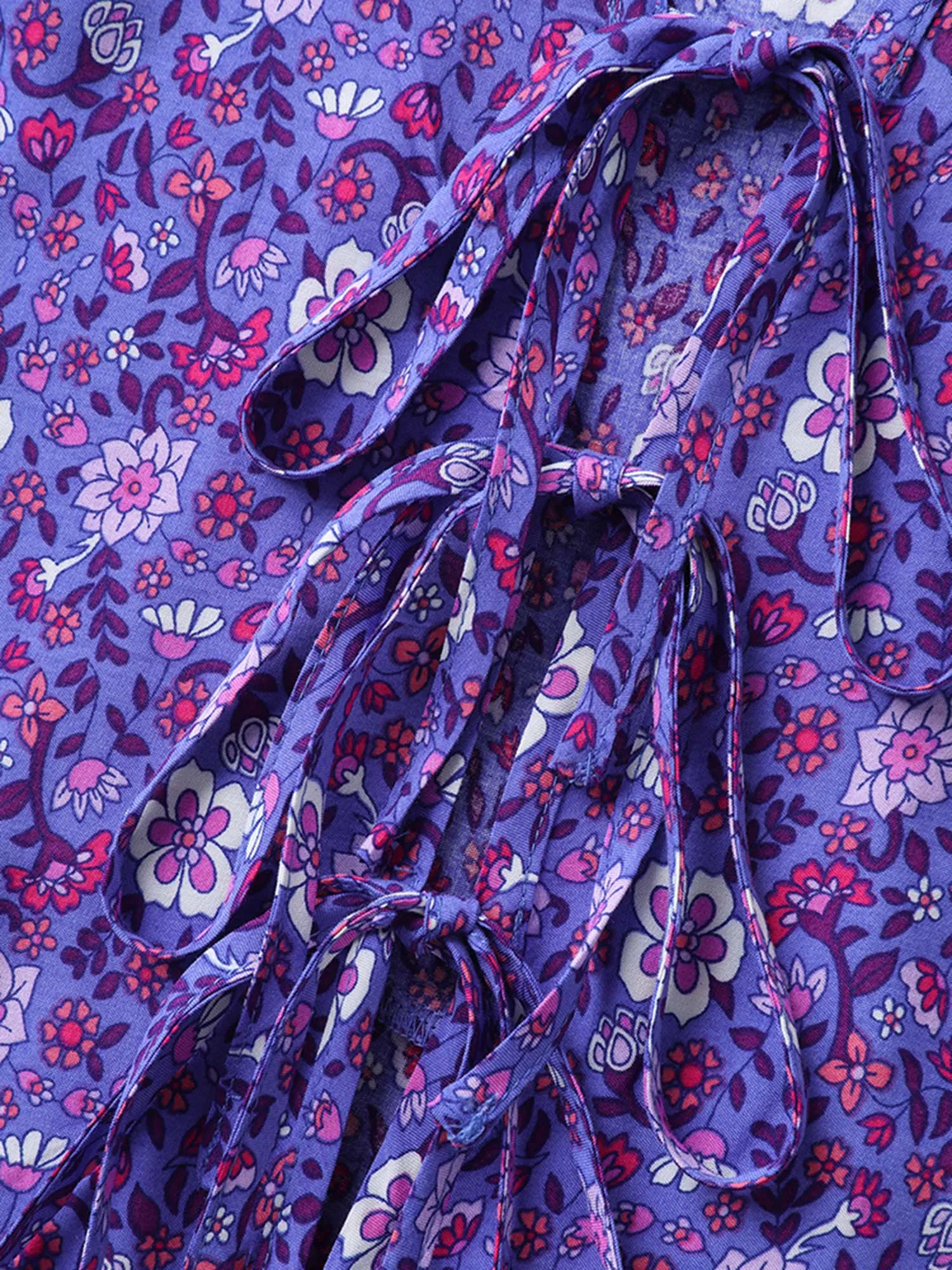 Boho Print Tie Front Breezy Romper sold by Bloomchic product image thumbnail 5