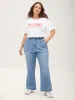 Classic Flared Hem Mid-Rise Jeans sold by Bloomchic