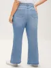 Classic Flared Hem Mid-Rise Jeans sold by Bloomchic