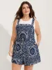 Bohemian Print Overall Straps Romper sold by Bloomchic