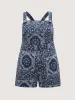 Bohemian Print Overall Straps Romper sold by Bloomchic