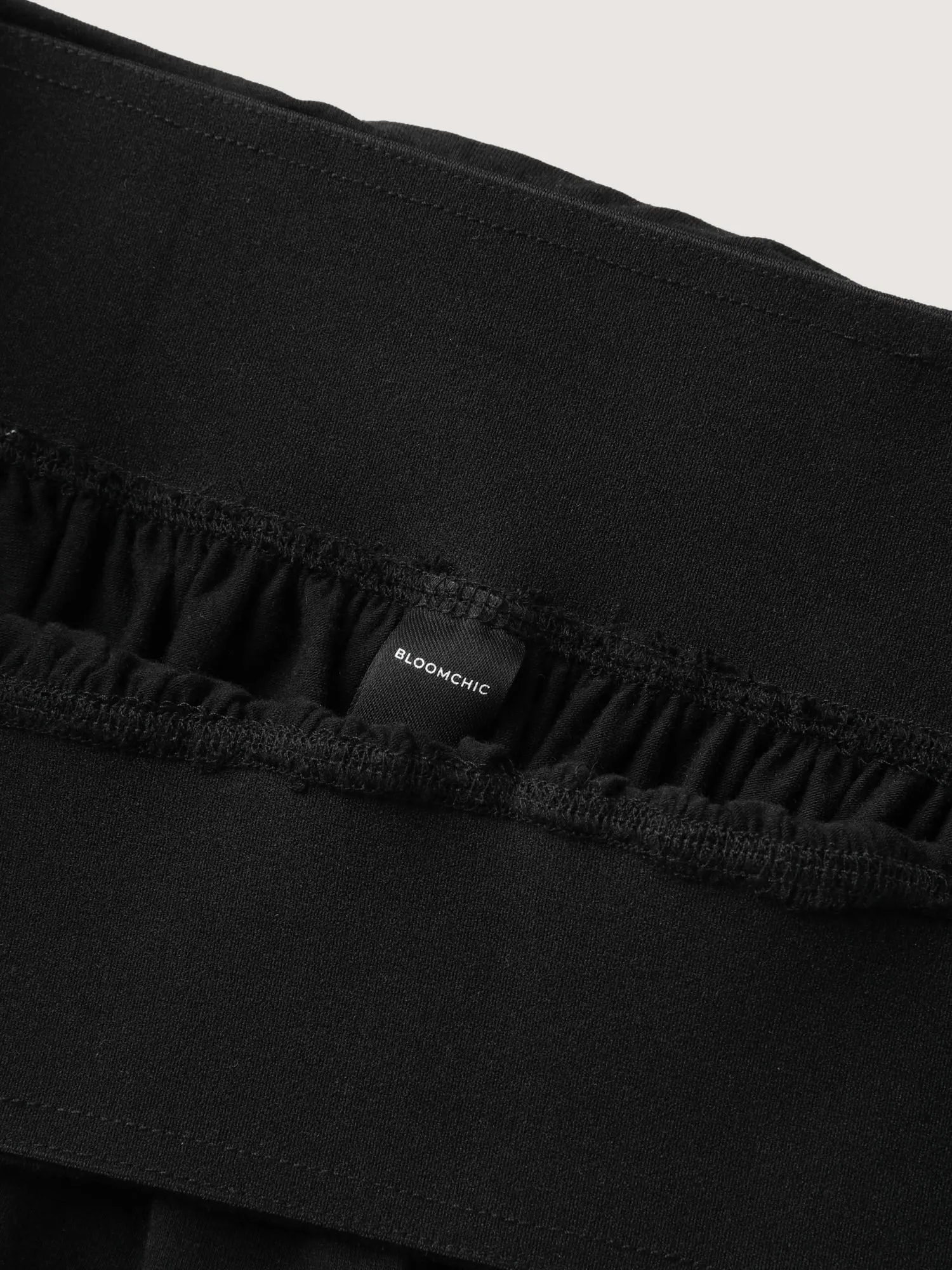 Ruched Waist Flowy Solid Midi Skirt sold by Bloomchic product image thumbnail 5