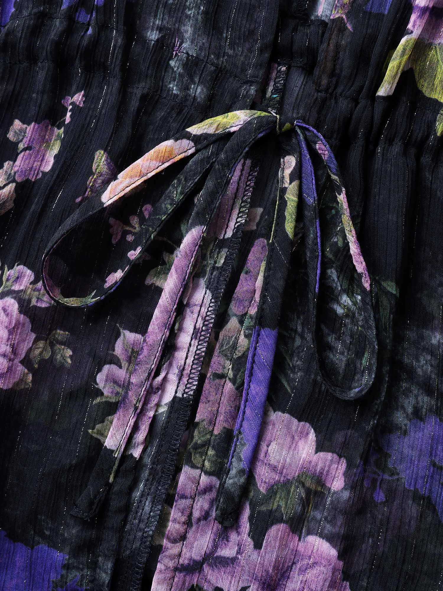 Gold Silver Wire Mesh Drawstring Kimono sold by Bloomchic product image thumbnail 5