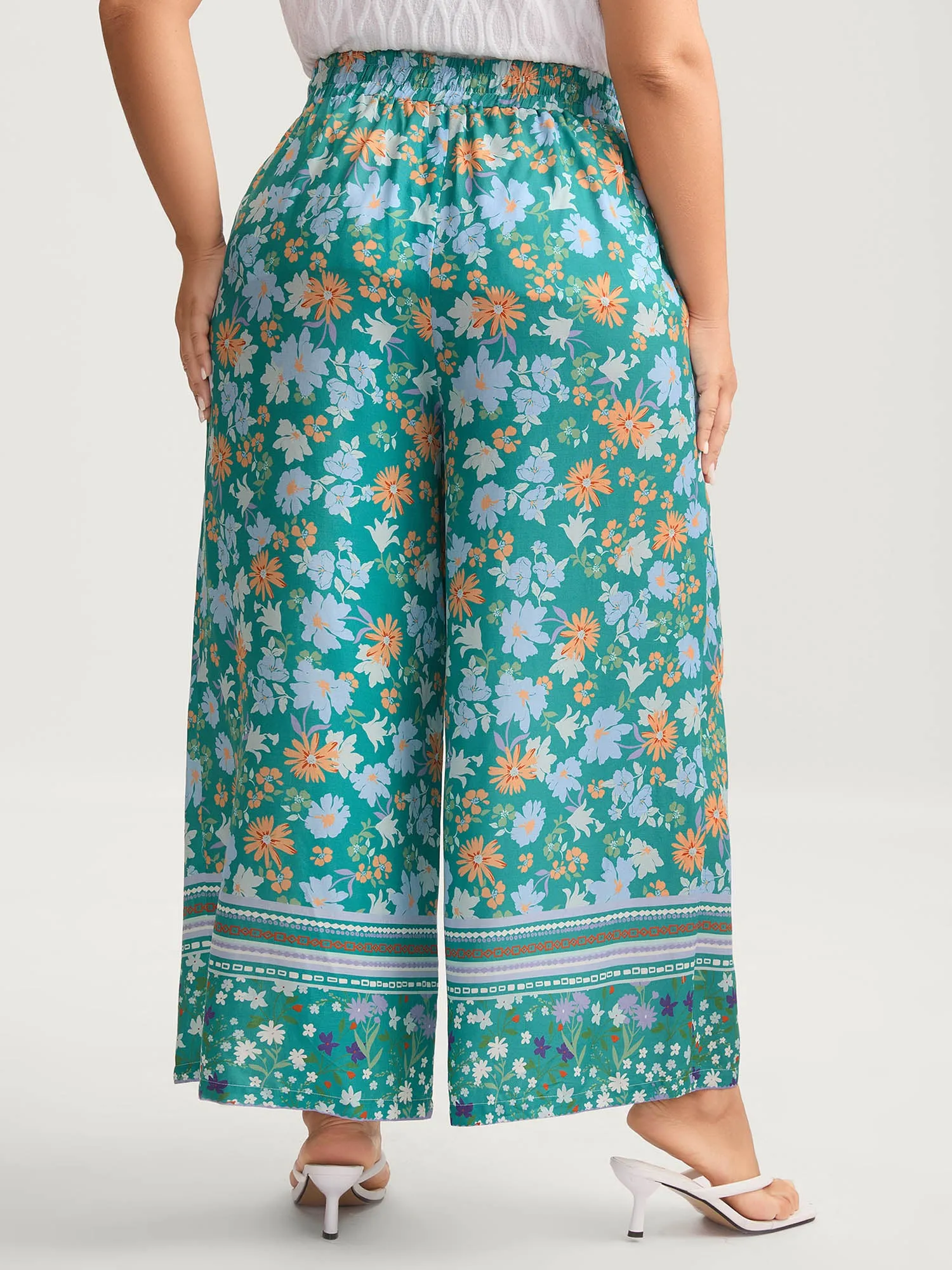 Breezy Floral Print Wide-Leg Pants sold by Bloomchic product image thumbnail 4